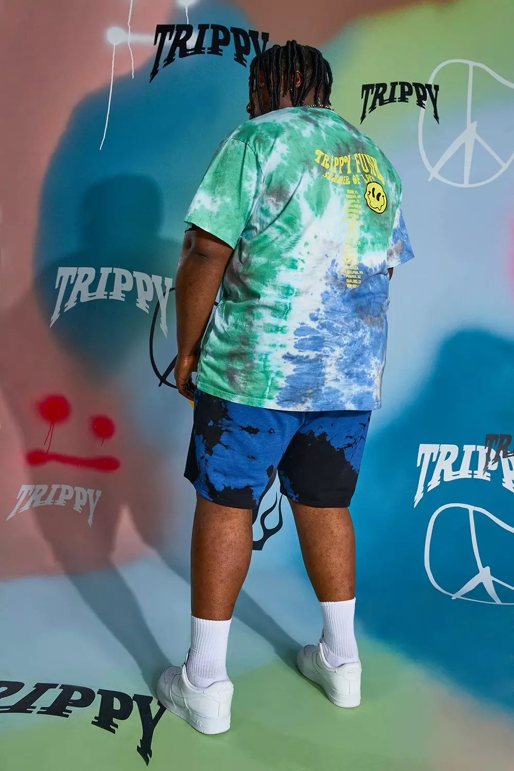 Trippy Drip Face Tie Dye Shorts