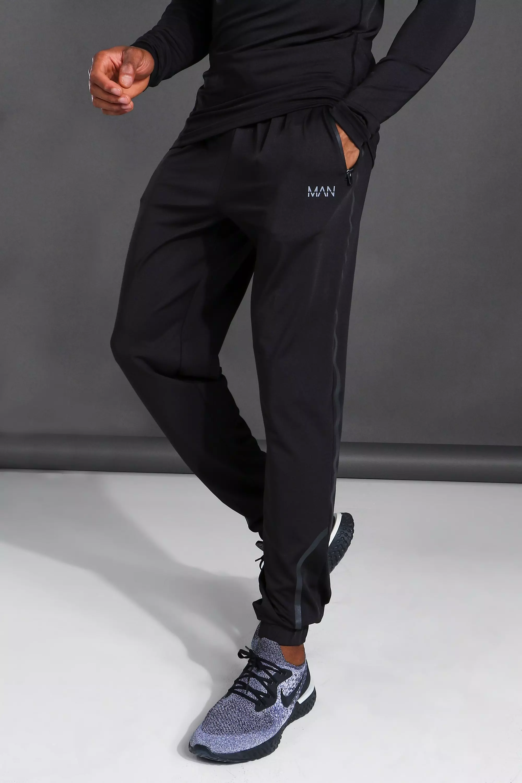 Boohooman best sale reflective joggers