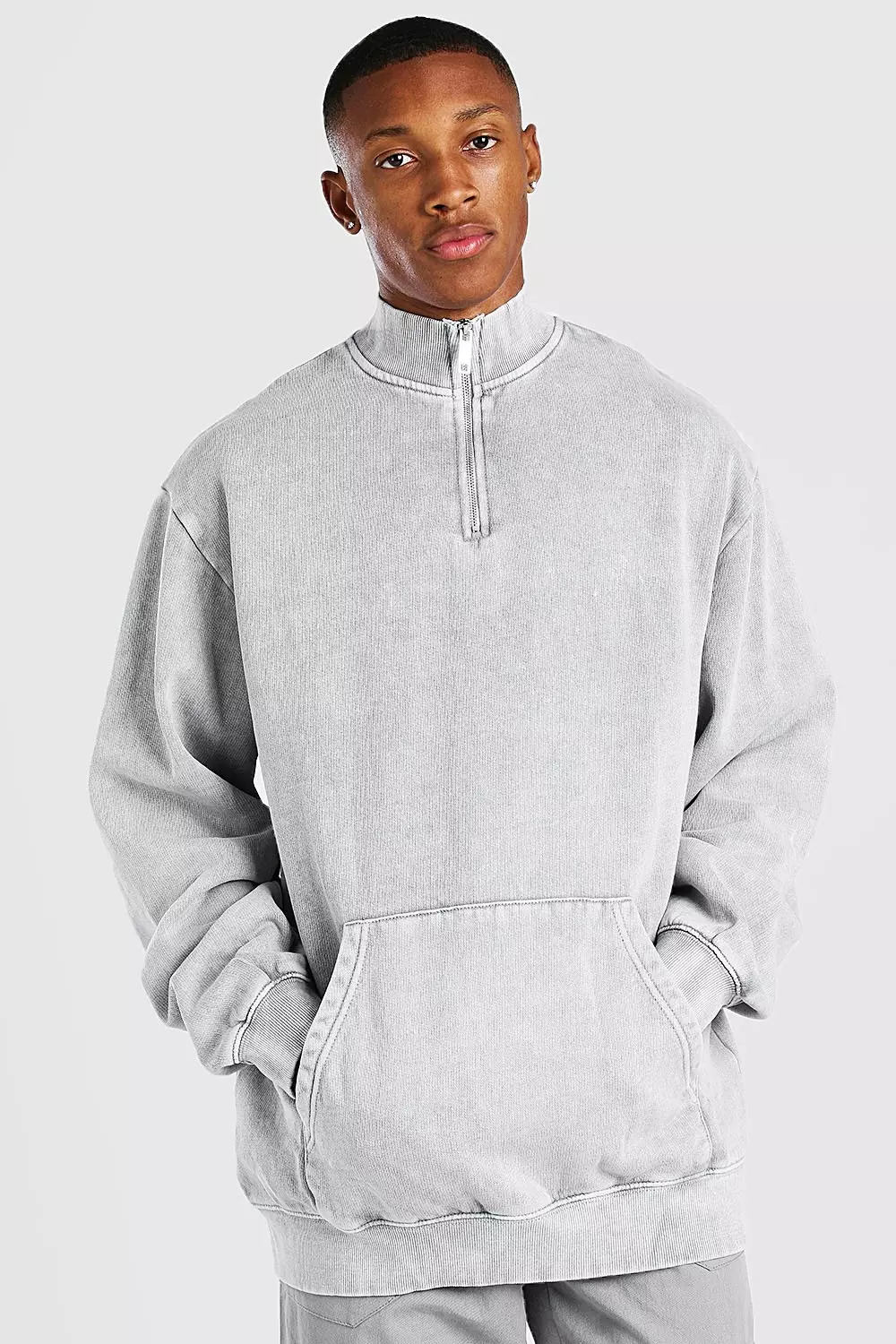 Oversize half zip discount sweatshirt