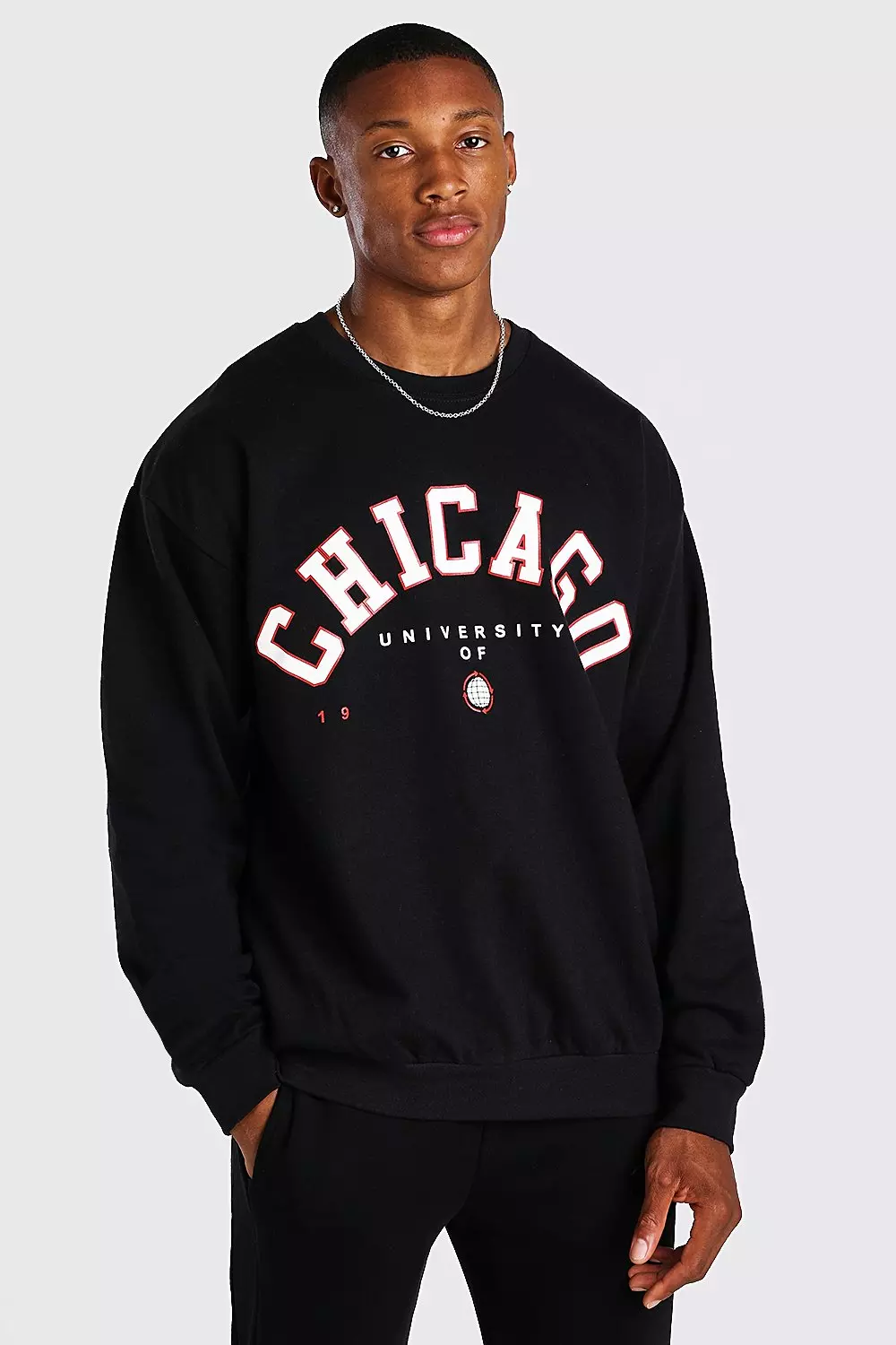 Black sweatshirt with discount print