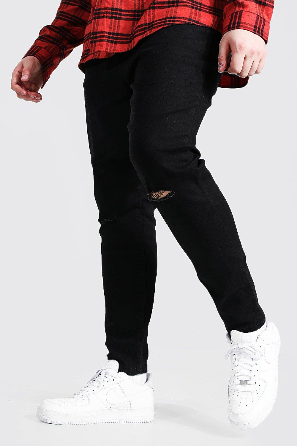 knee slit jeans for men