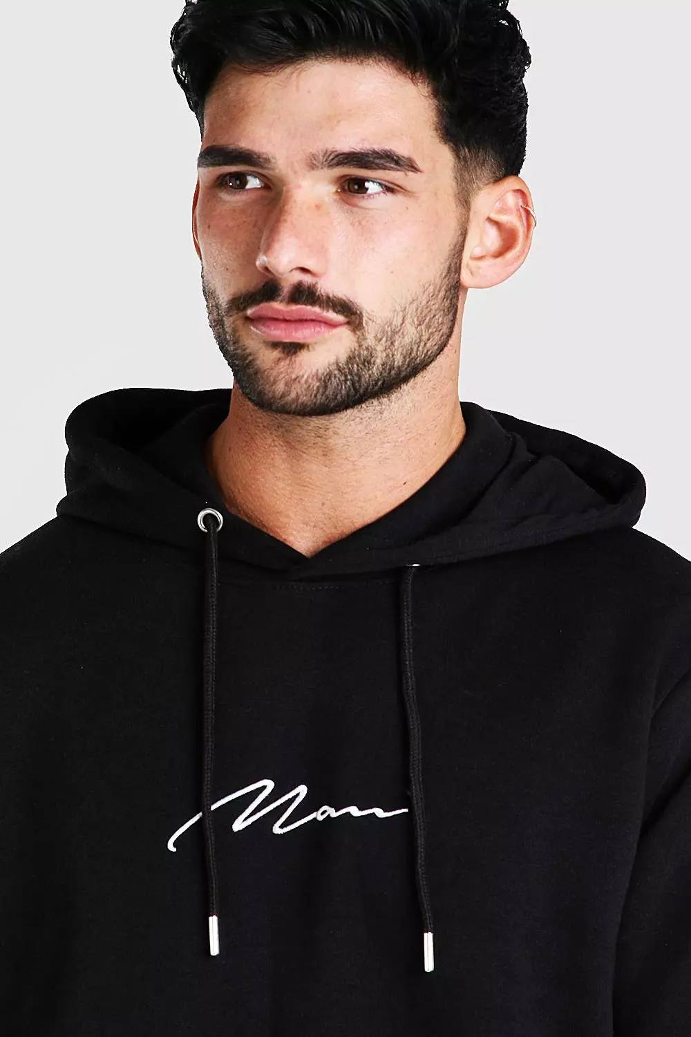 MAN Signature Embroidered Hoodie