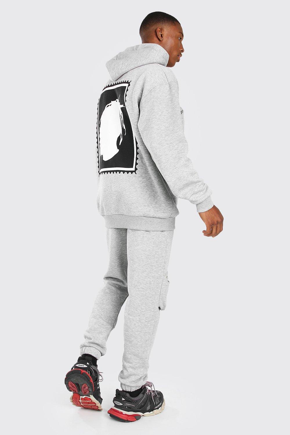 Burna Boy 3d Pocket Tracksuit With Back Print Boohooman Uk