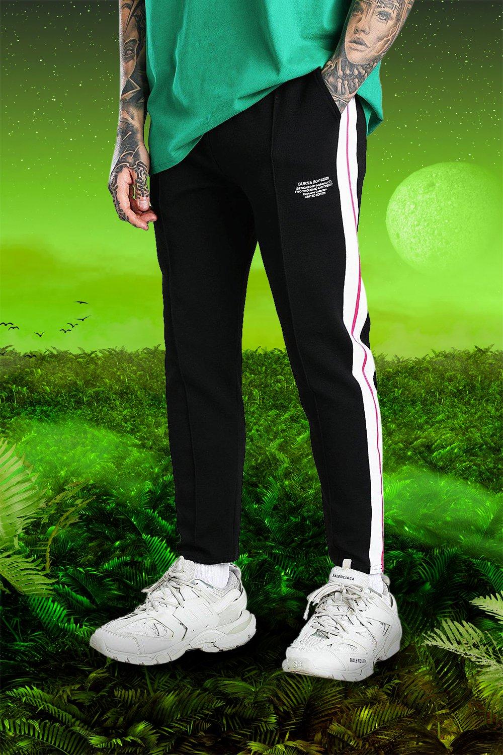 boys slim black joggers