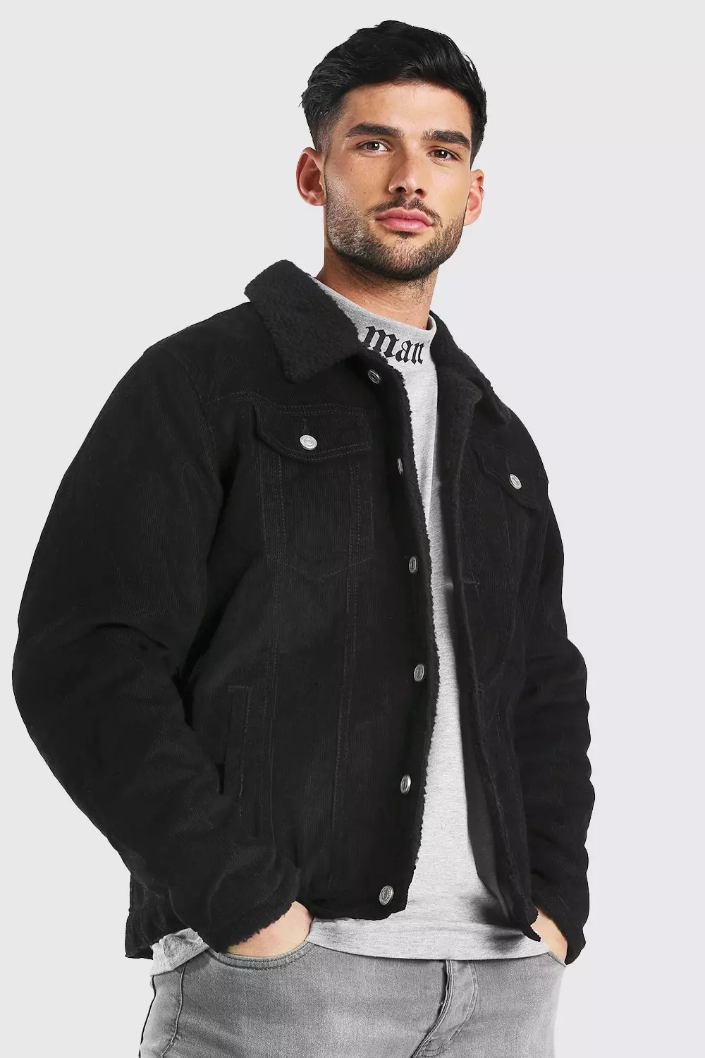 Borg lined hot sale cord jacket