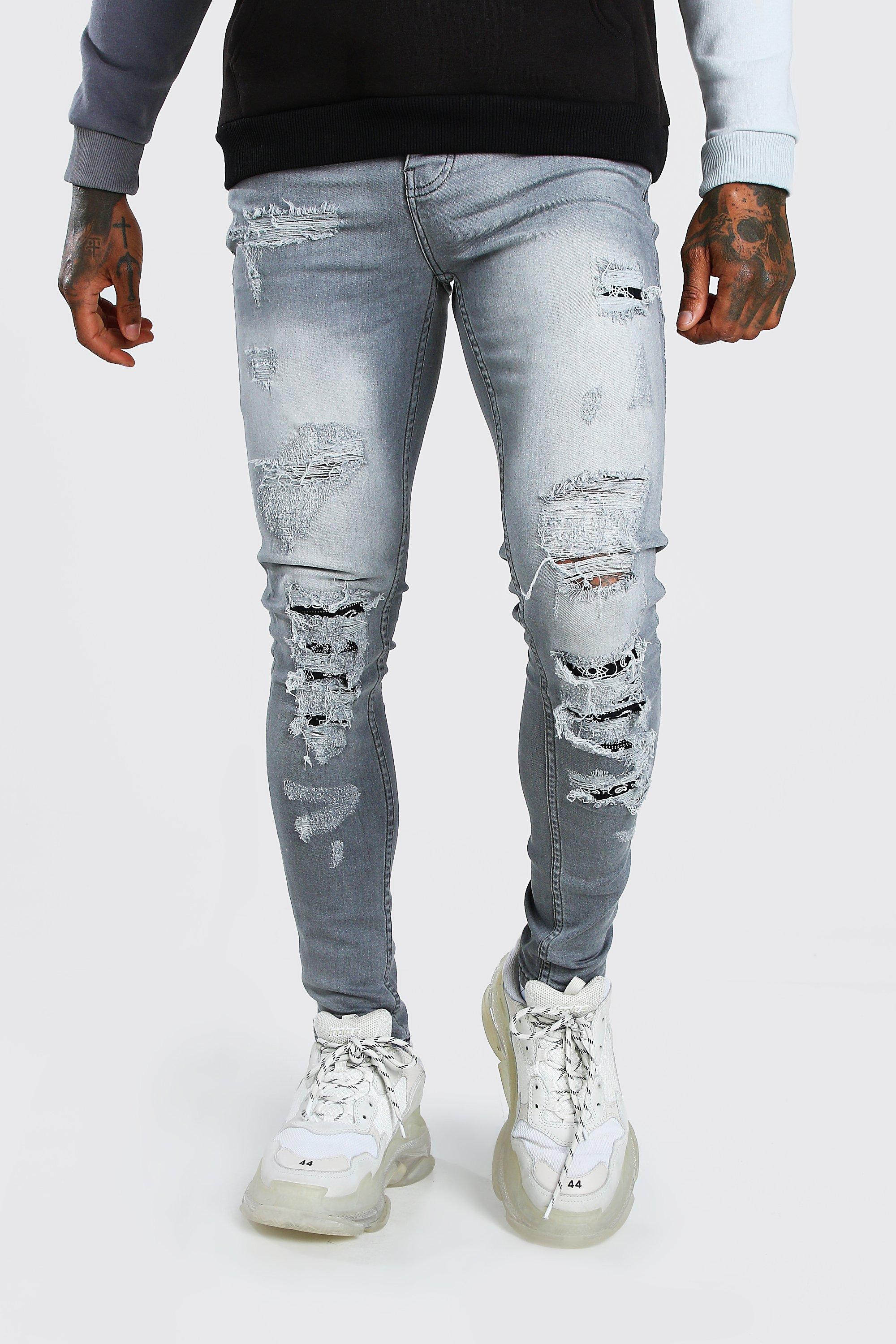 boohooman grey jeans