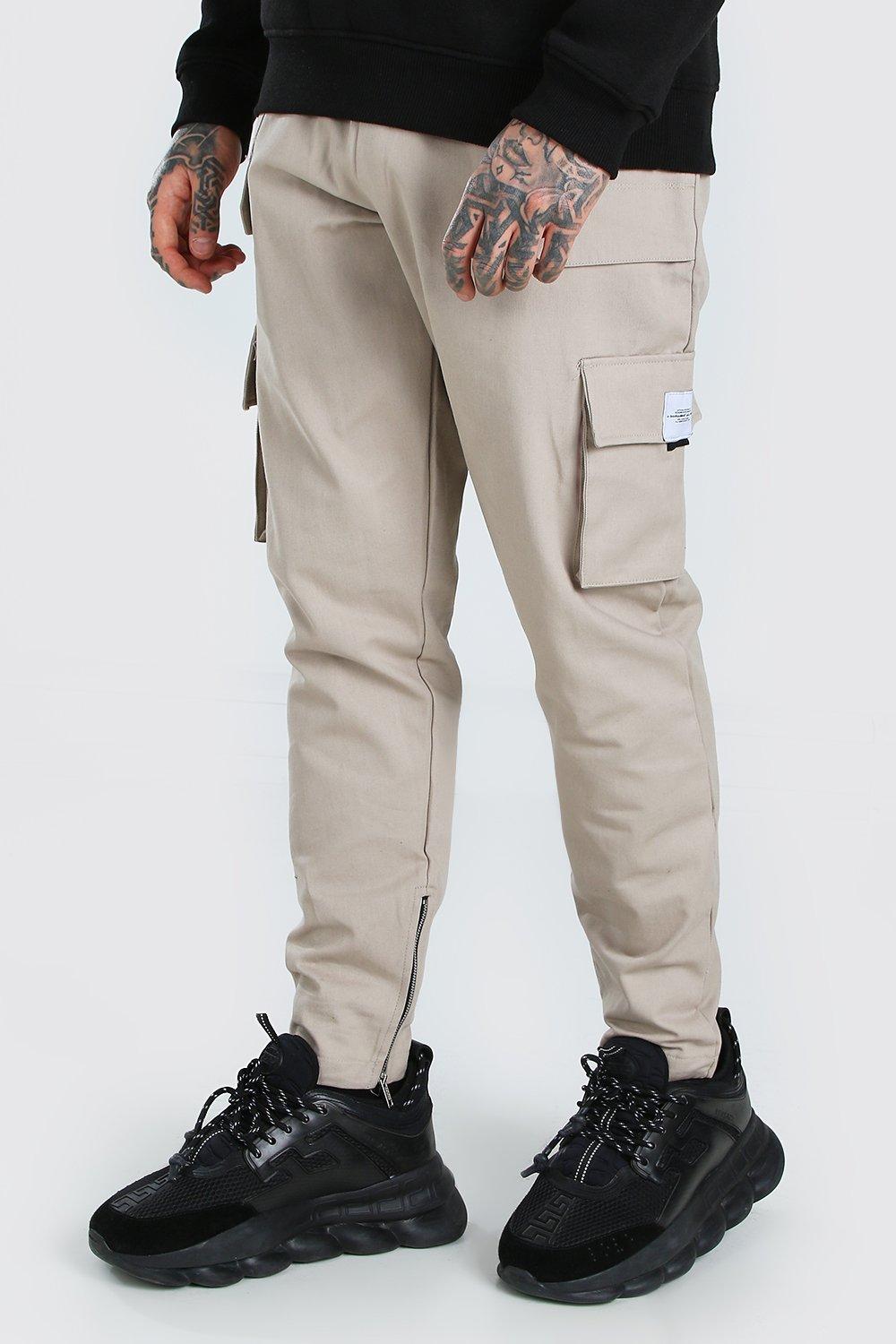 ankle strap cargo pants