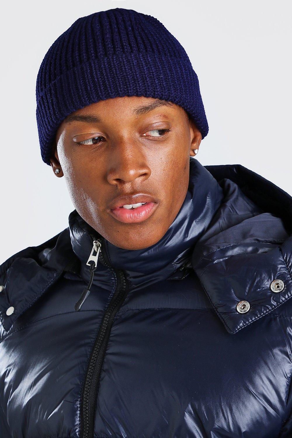 navy fisherman beanie