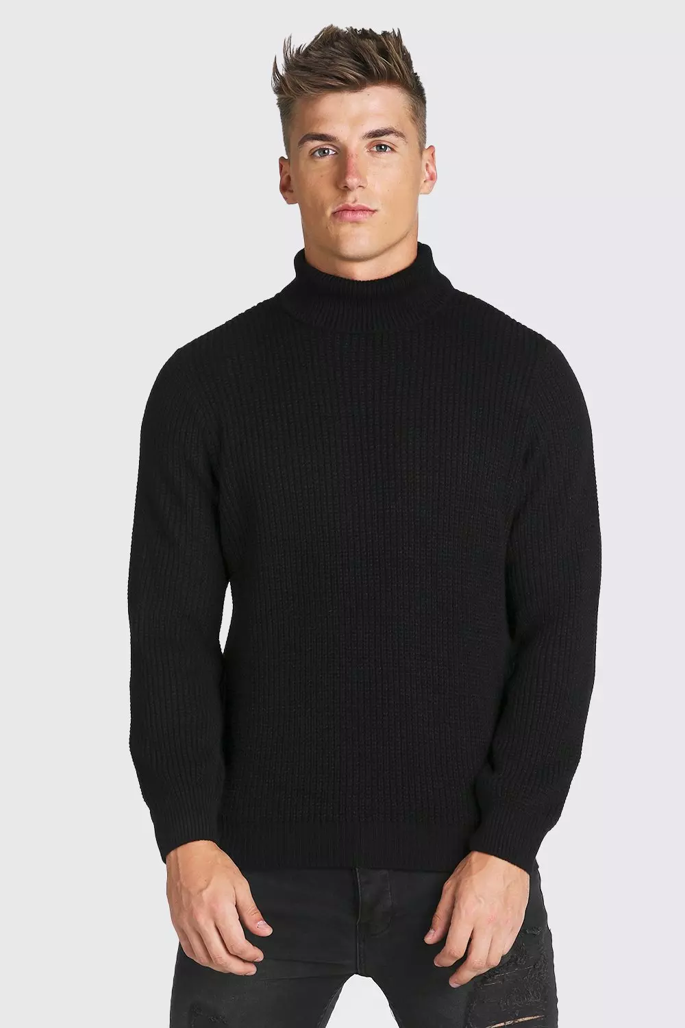 Chunky black polo outlet neck jumper