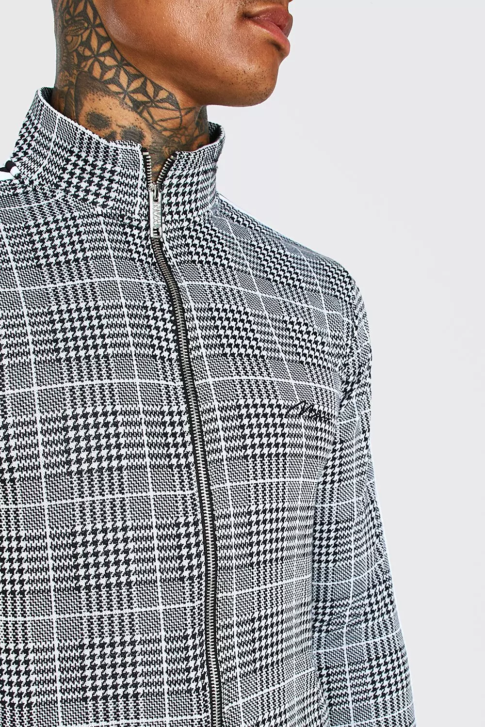 MAN Signature Jacquard Tracksuit with Tape boohooMAN