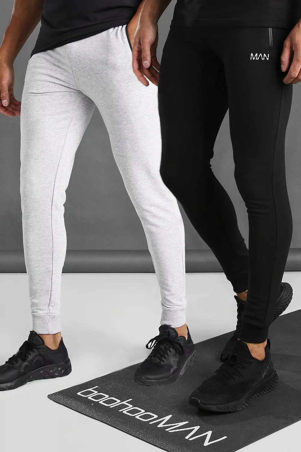 Gym 2 Pack Skinny Joggers With Zip Pockets