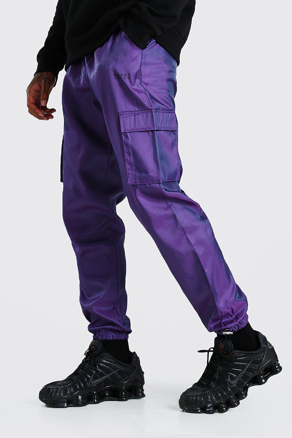 purple cargo pants for men