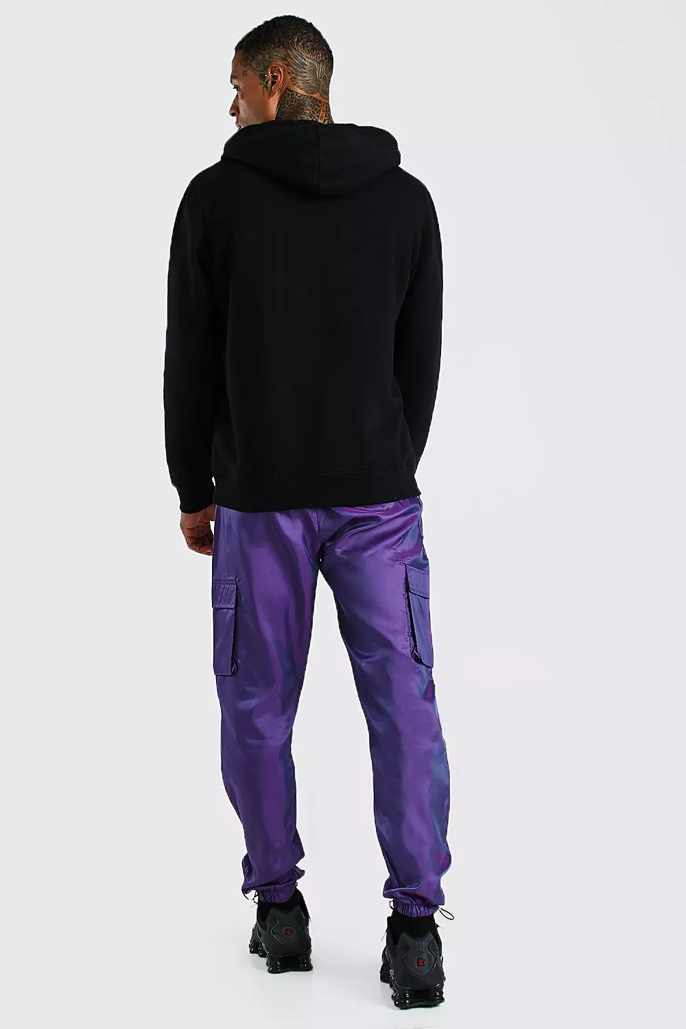 Boohooman reflective online joggers