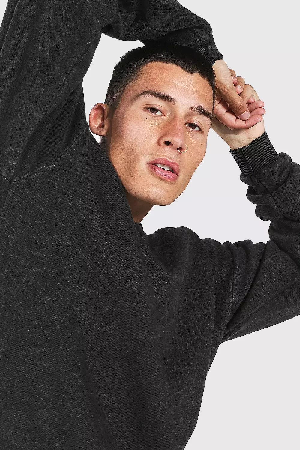 Oversized Overdyed Crew Neck Sweatshirt