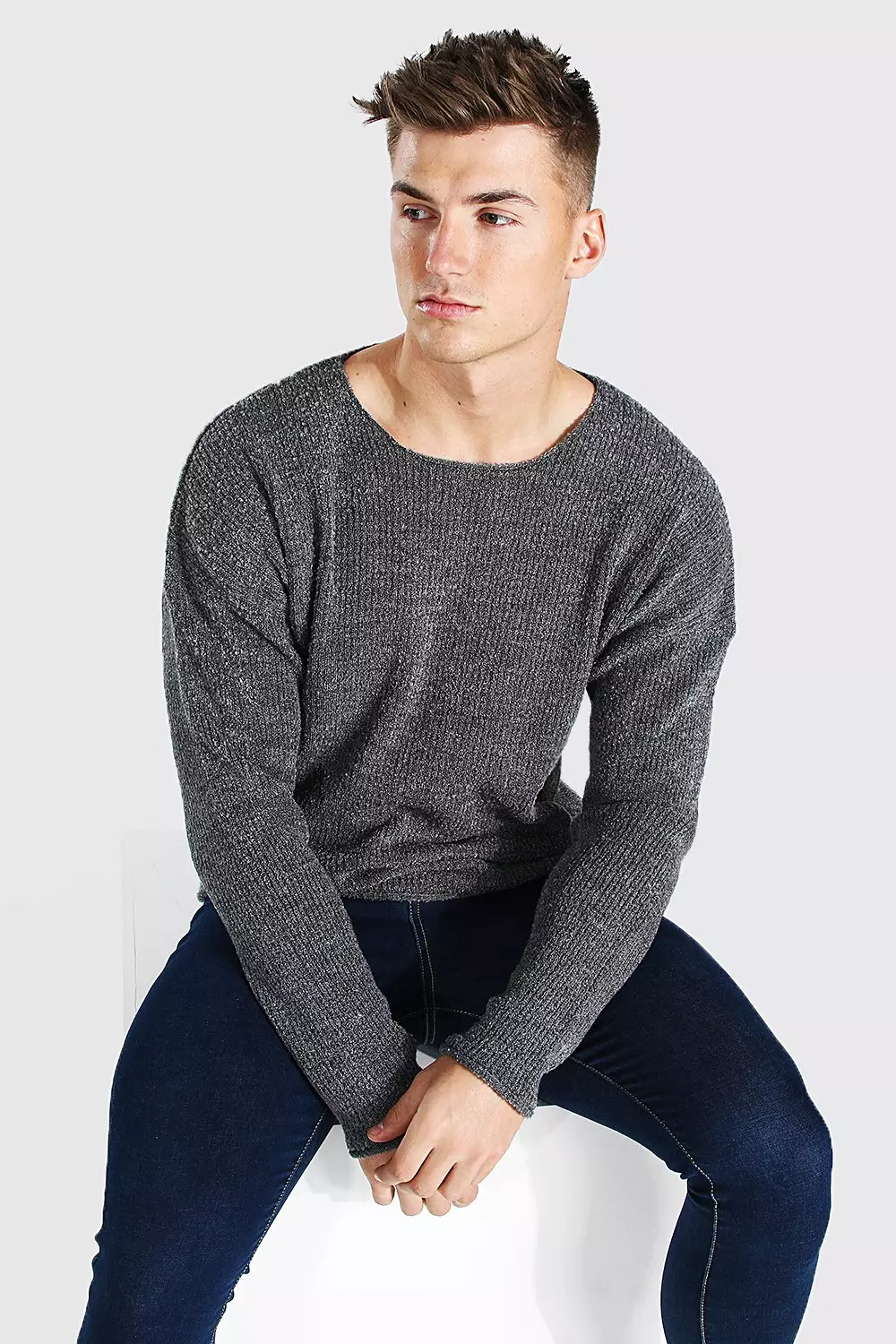 Mens oversized knitted top jumper