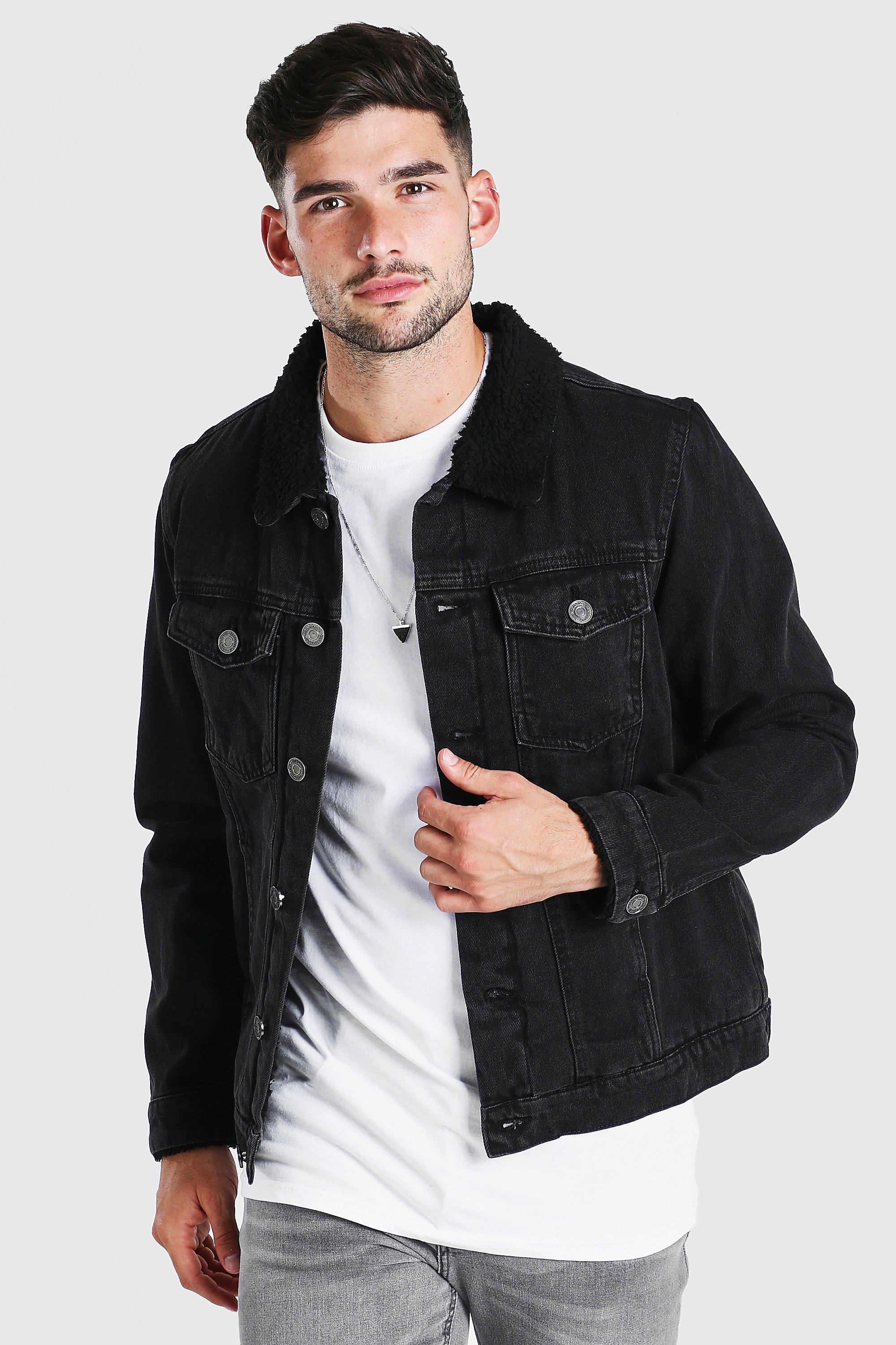 black borg denim jacket