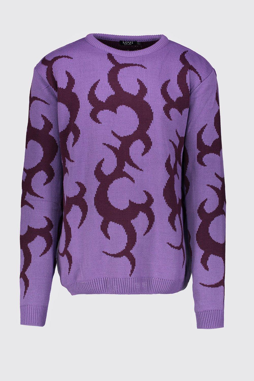 graphic crew neck jumper