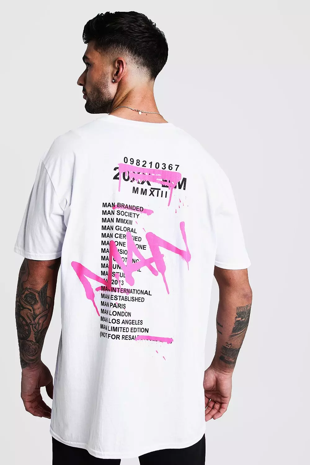 Selected Homme - T-shirt oversize avec imprimé dessin de danse au