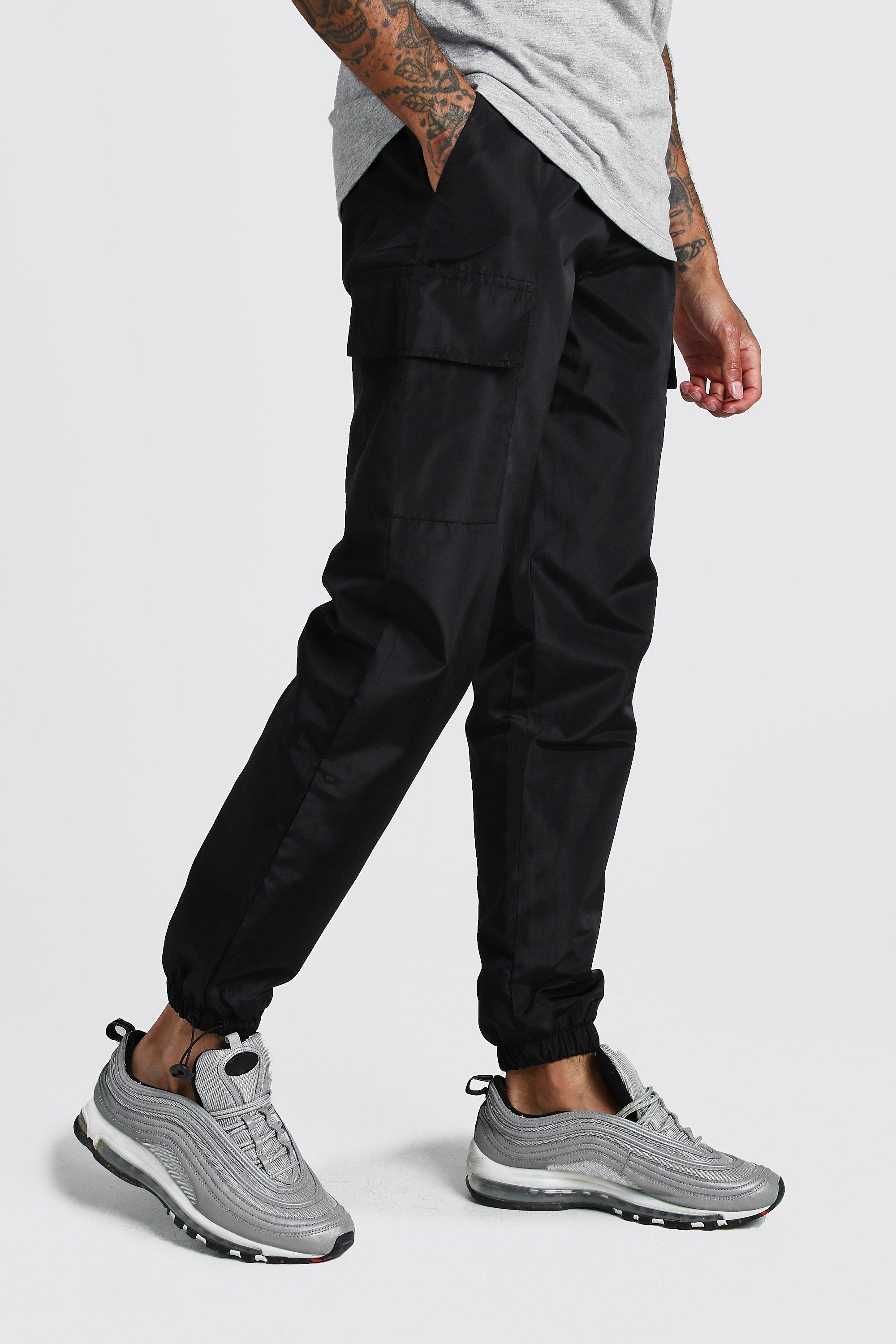 nylon cargo joggers