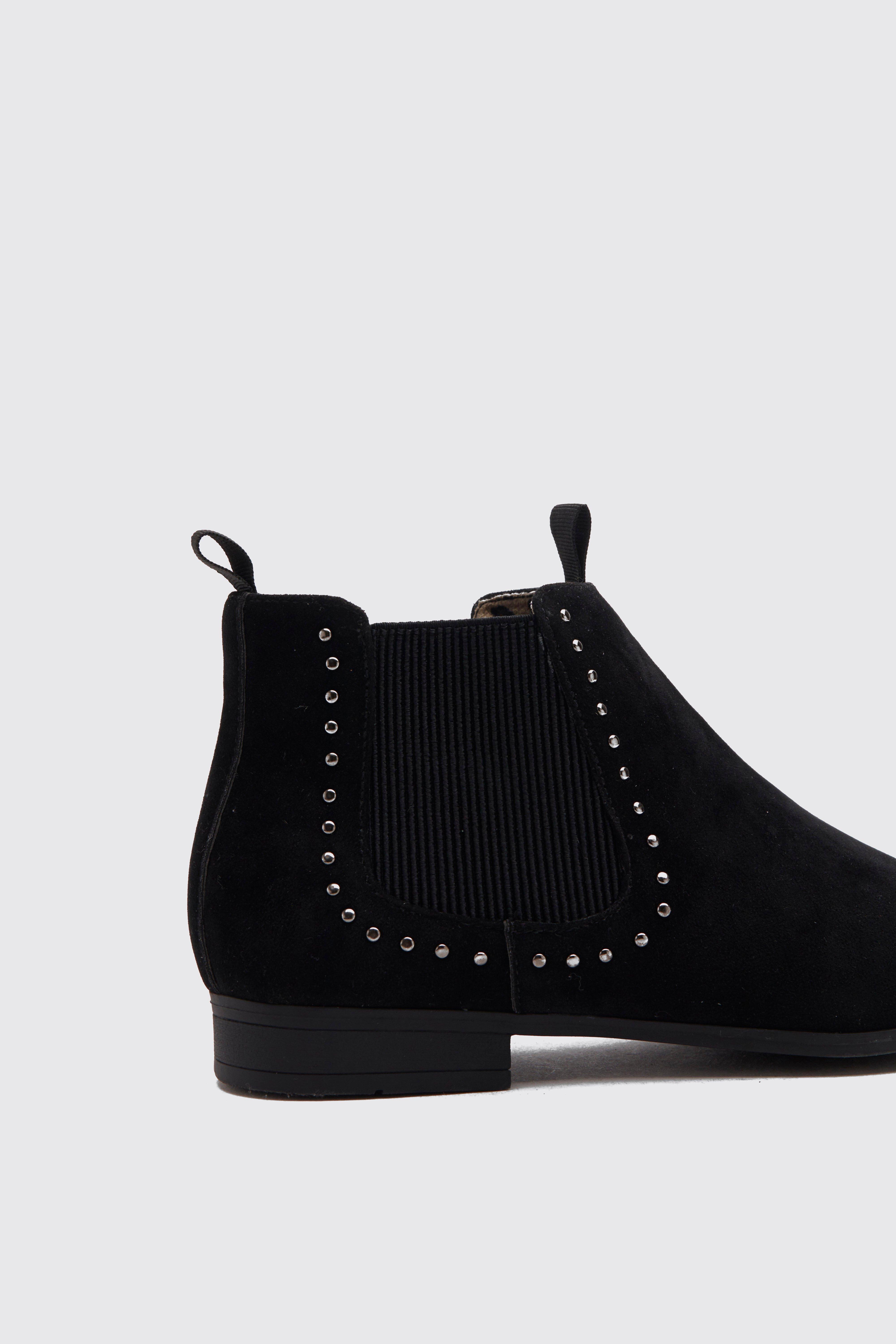 

Ботинки челси с заклепками из искусственной кожи, Black