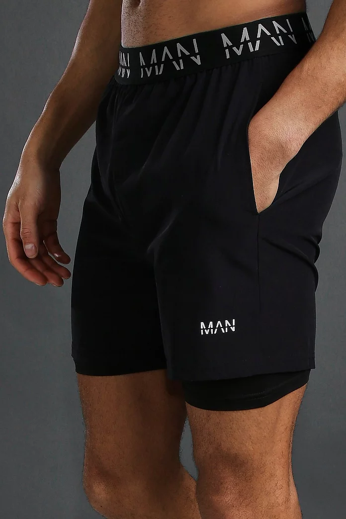 Man Active Gym 2 Pack 2-In-1 Shorts