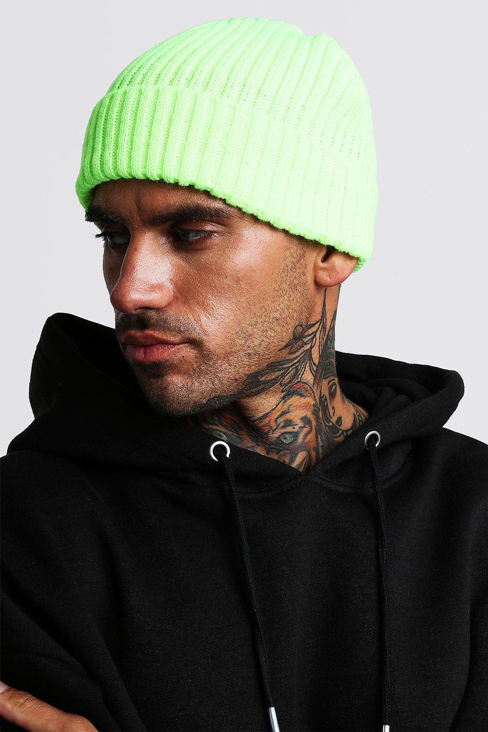 neon fisherman beanie
