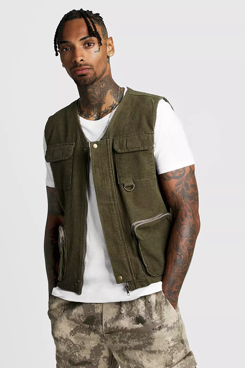 Utility shop vest khaki