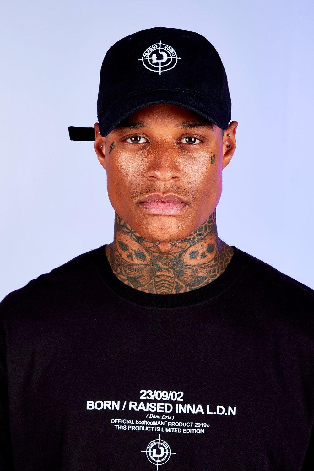 black baseball cap target