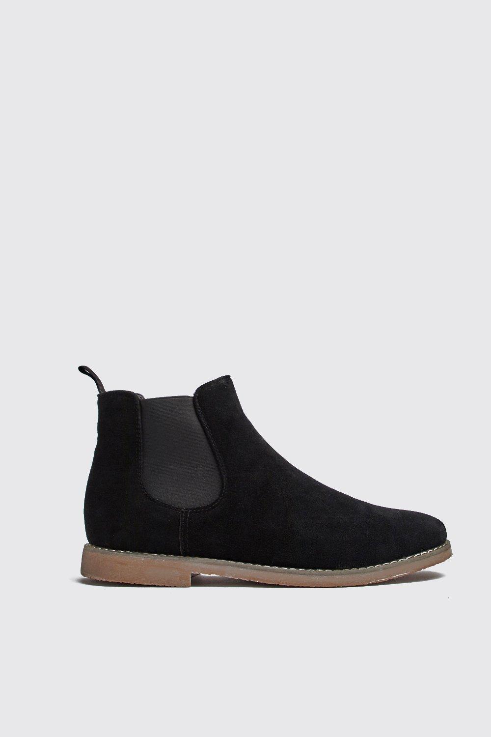 

Ботинки Челси из искусственной замши, Black