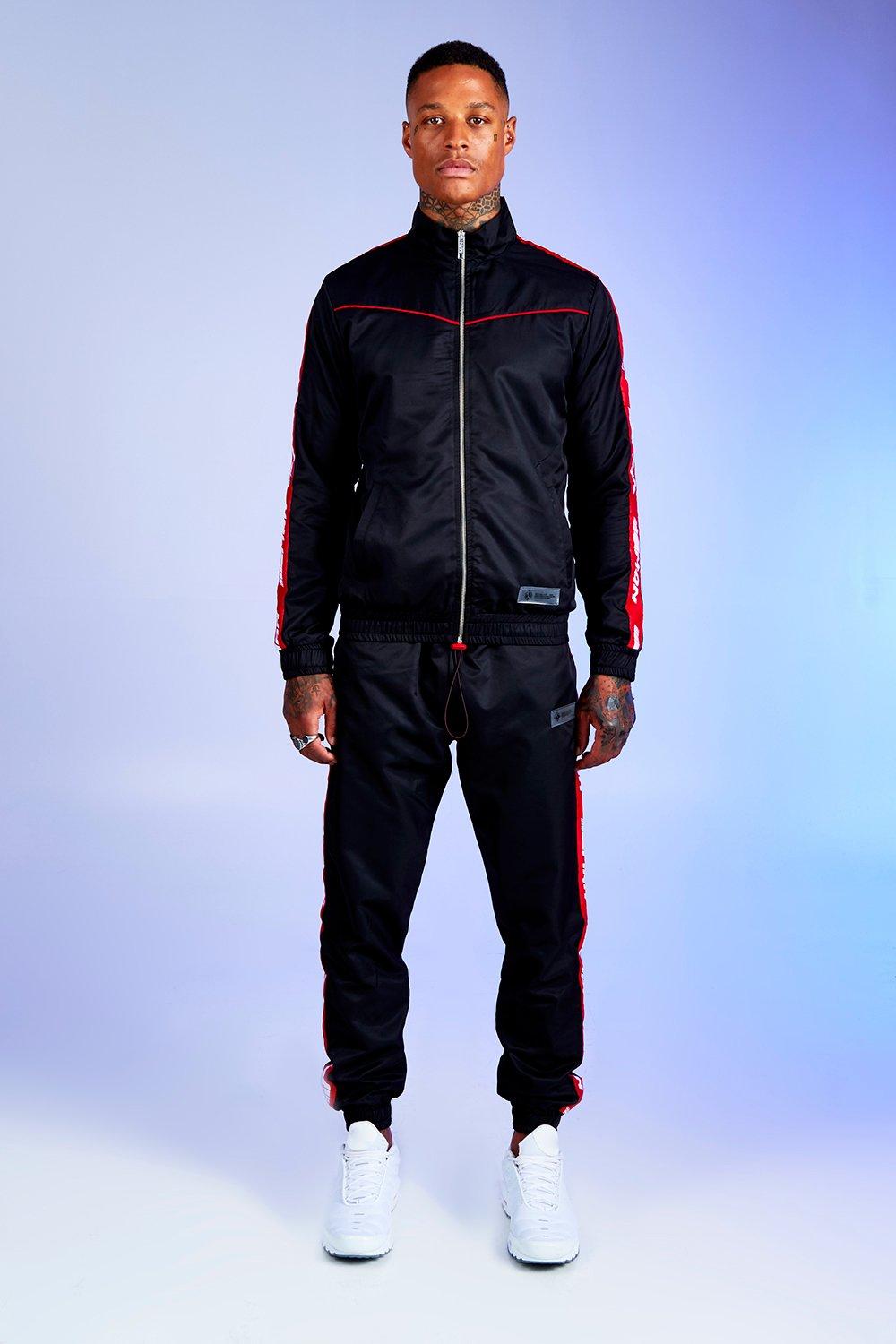 boohoo red tracksuit