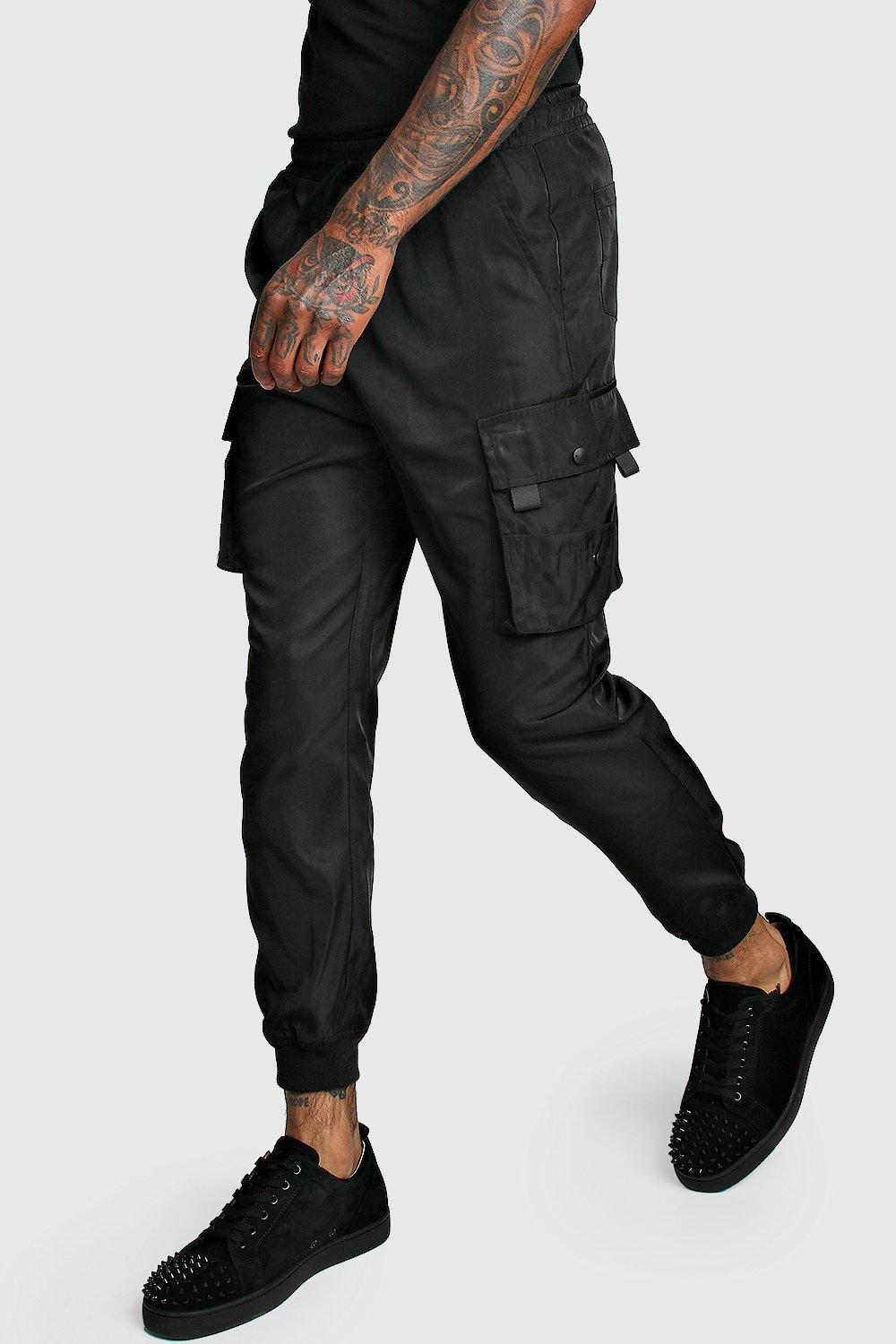 black utility joggers