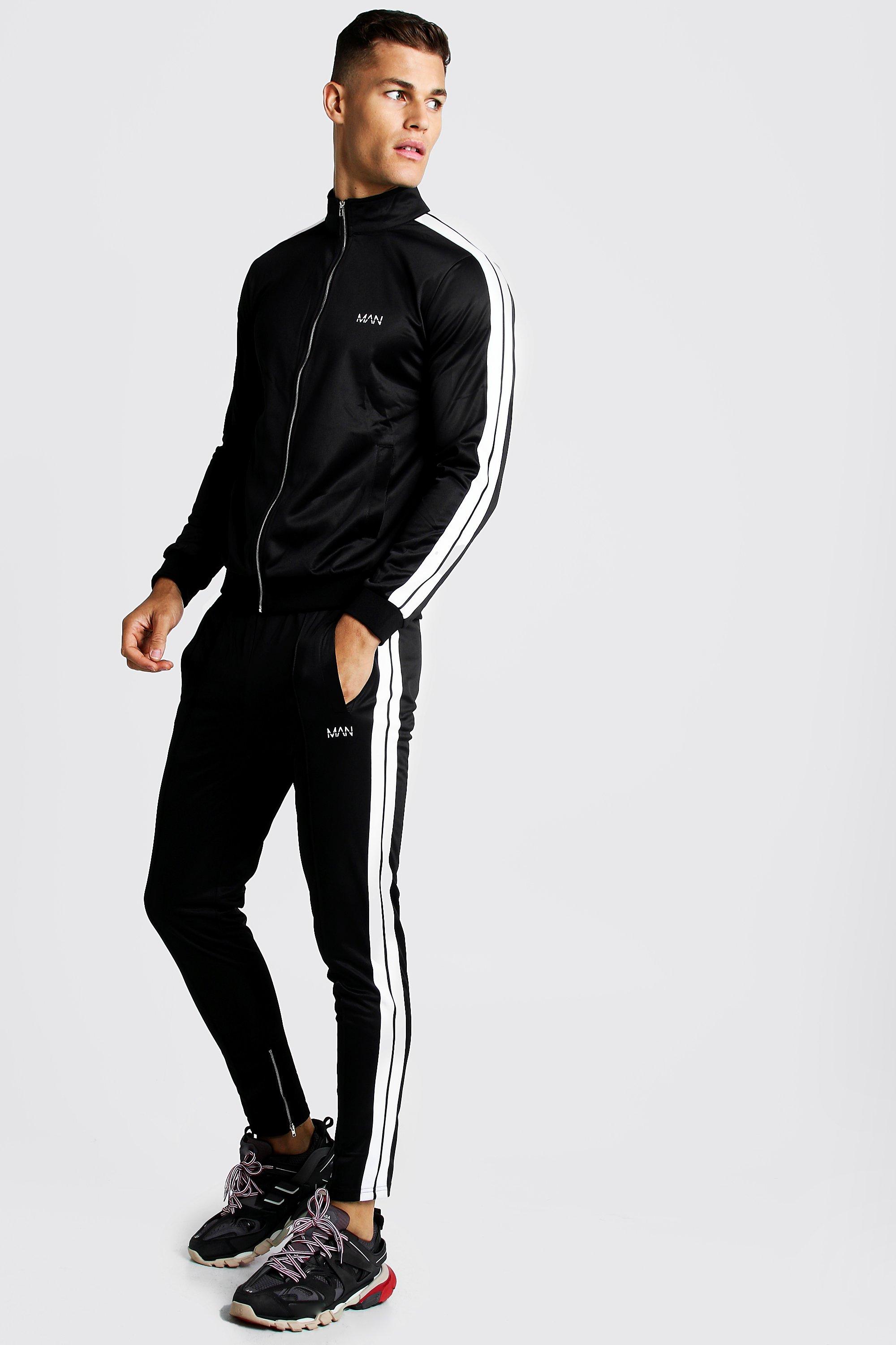 

Спортивный костюм с высоким горлом MAN кроя скинни, Black