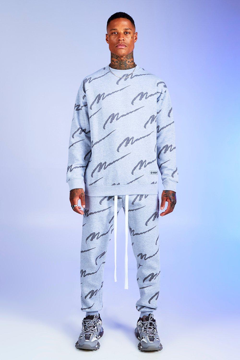 boohoo all over man tracksuit