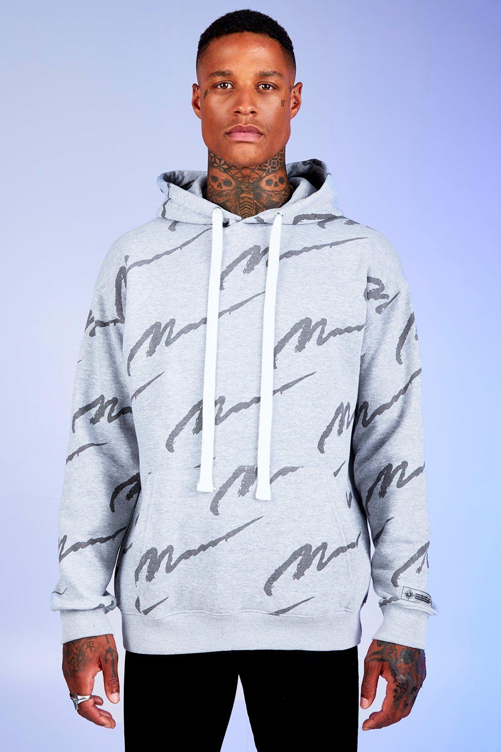 boohooman grey hoodie