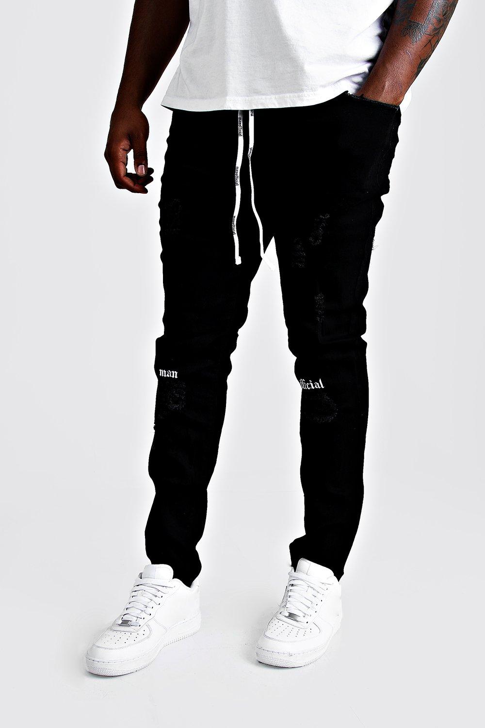 plus size ripped knee jeans