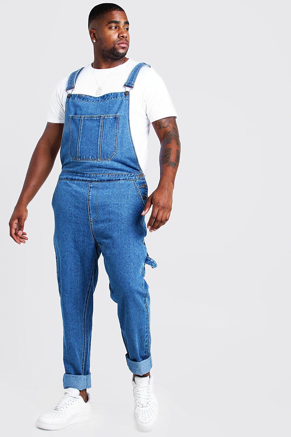 tall denim overalls