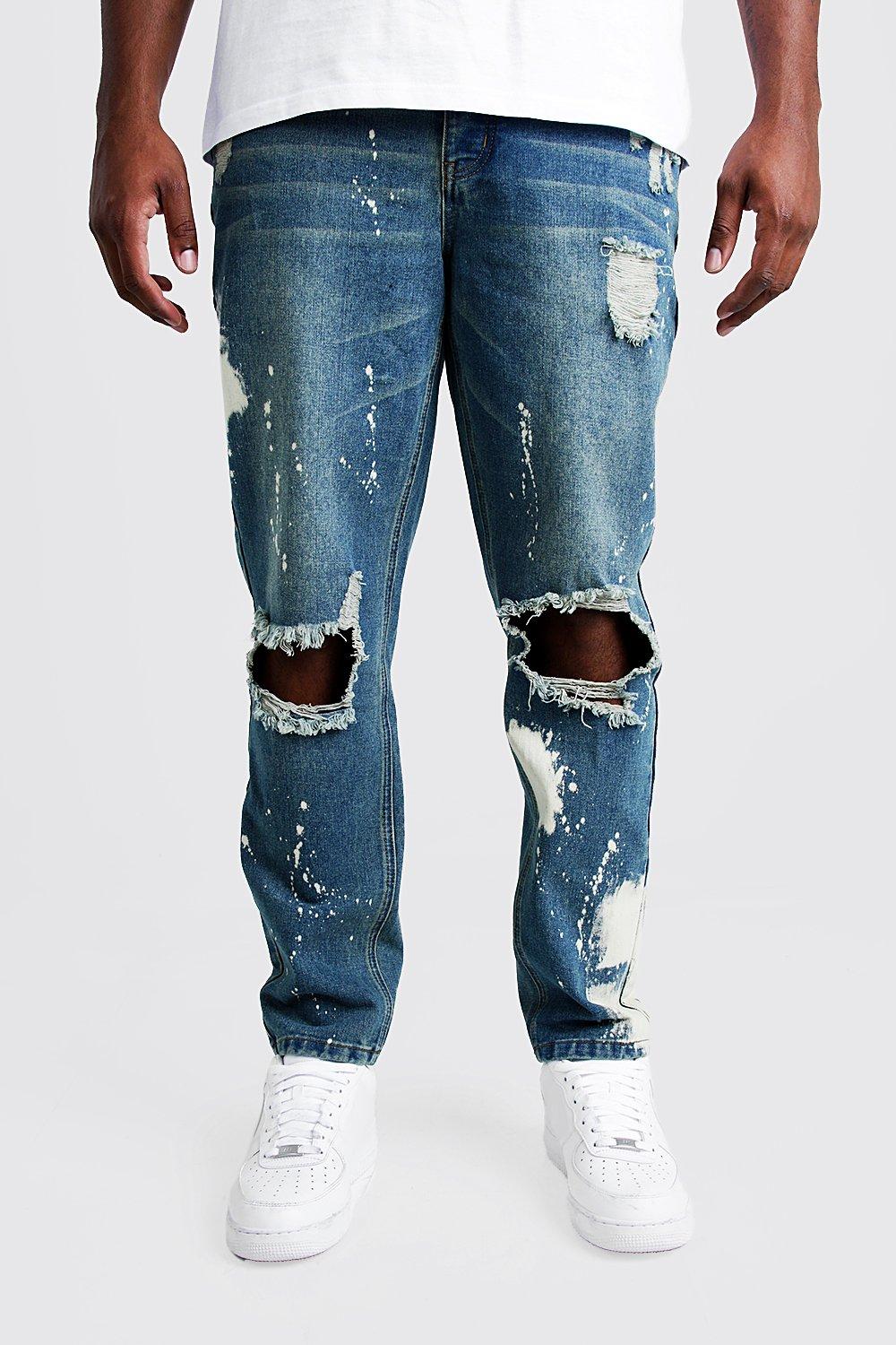 big and tall distressed jeans