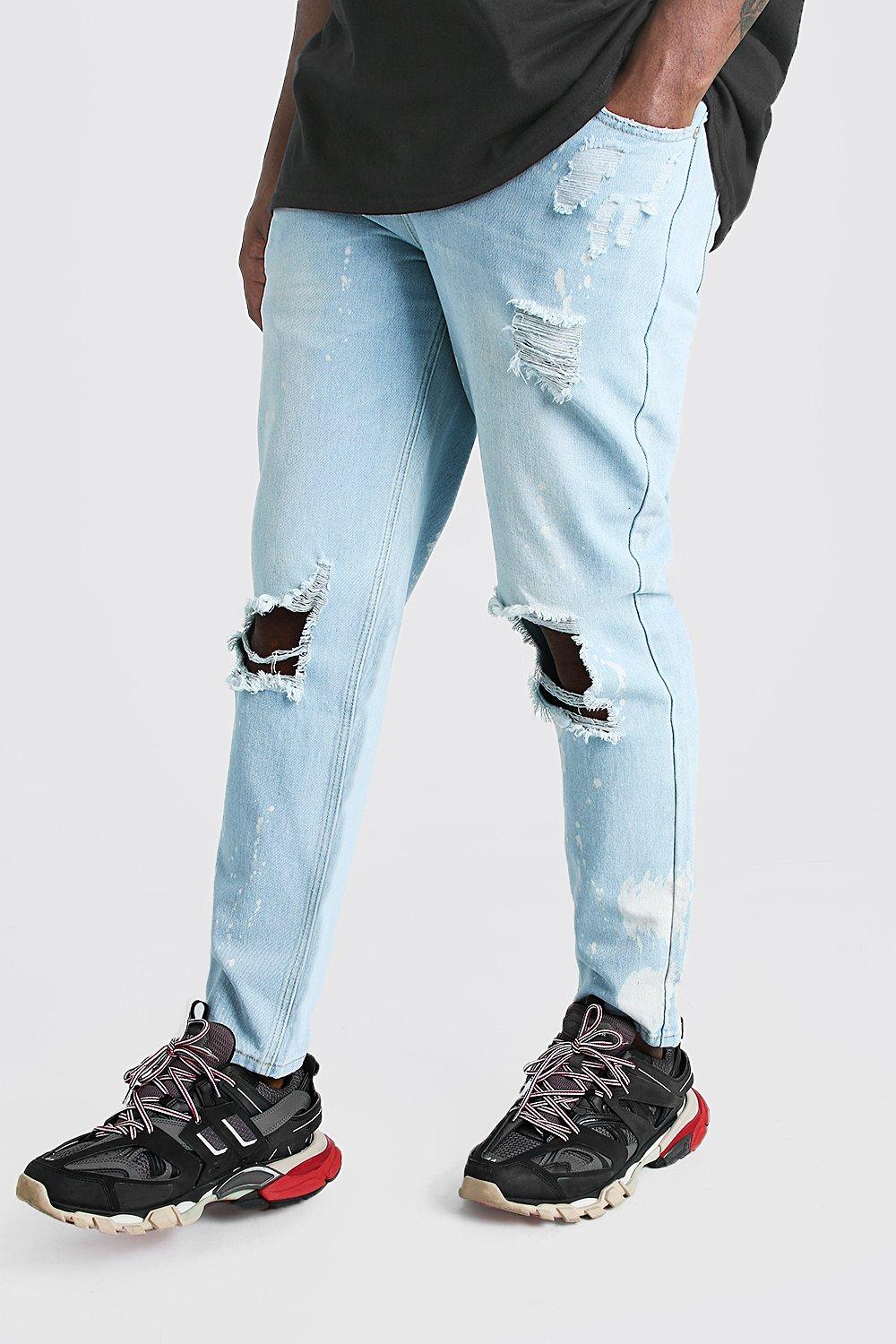 big and tall distressed denim