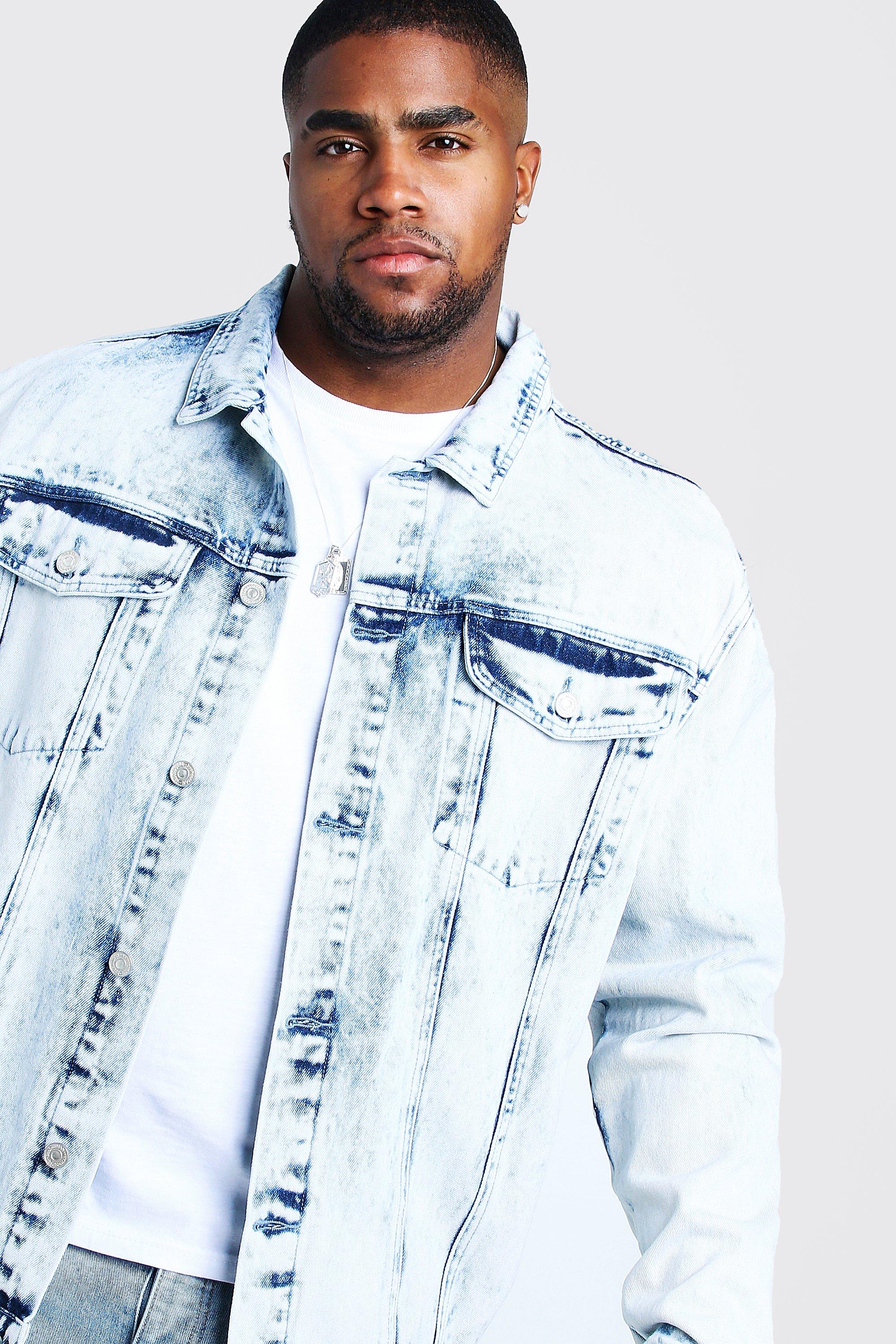 next tall denim jacket