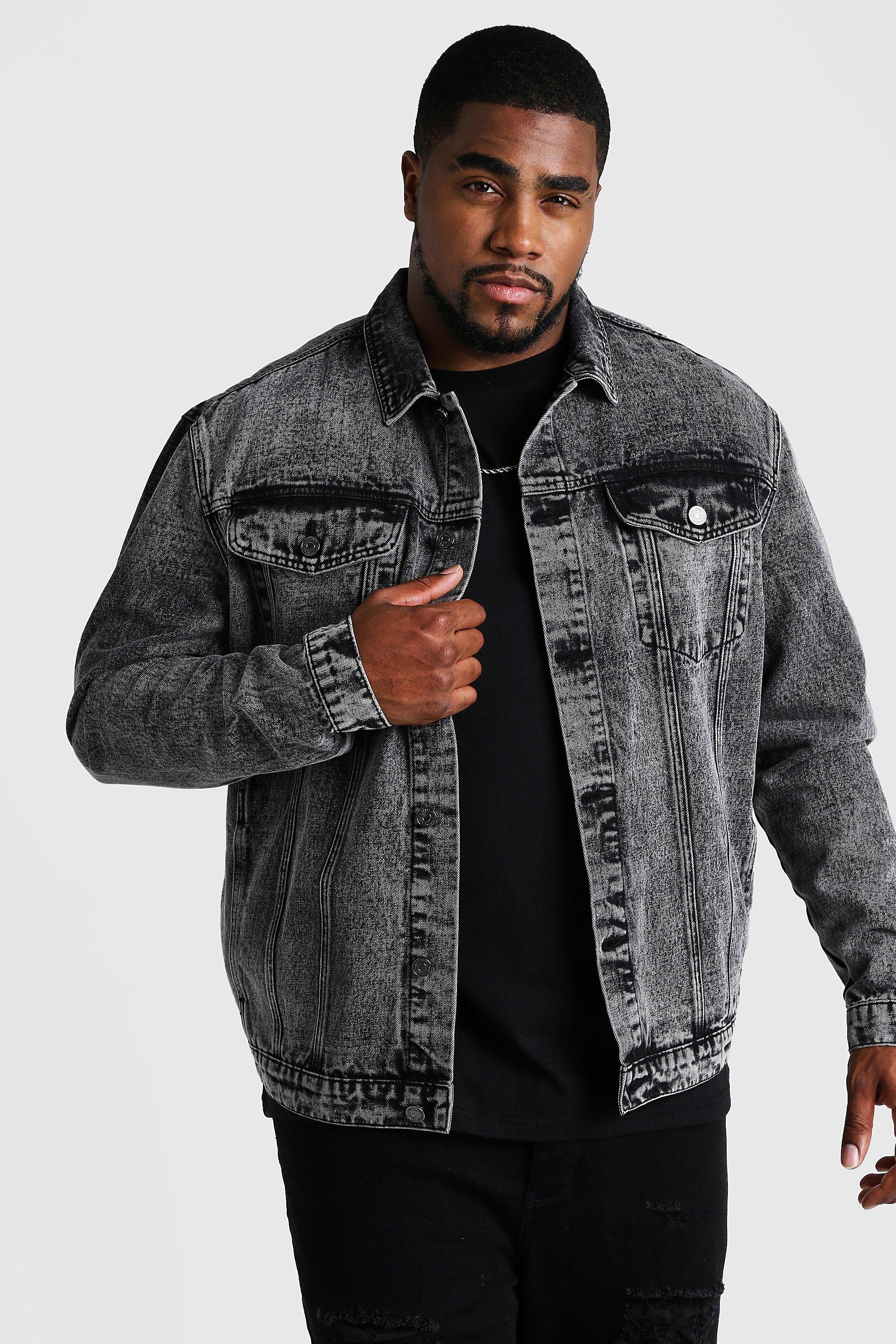 black jean jacket mens big and tall