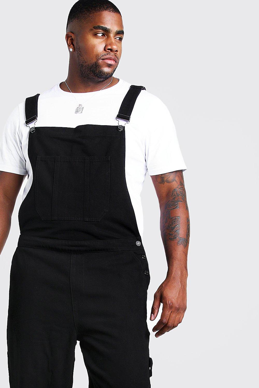 black slim fit overalls