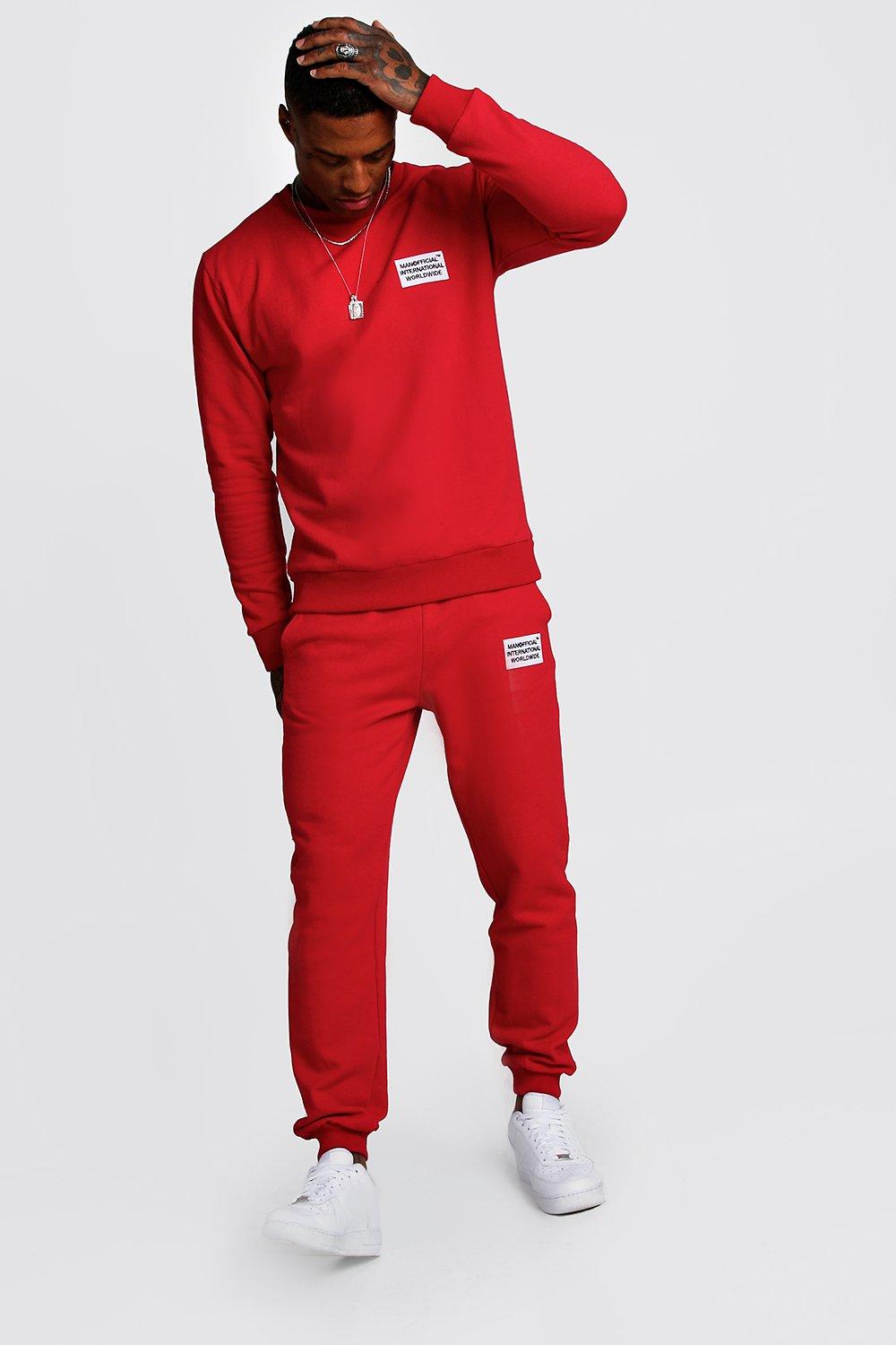 red tracksuit for men