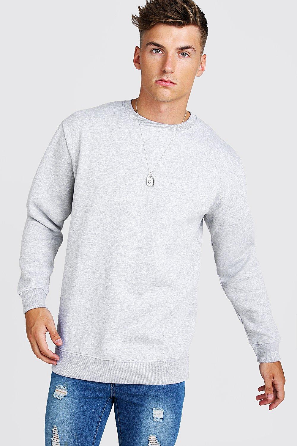 longline crew neck sweatshirt