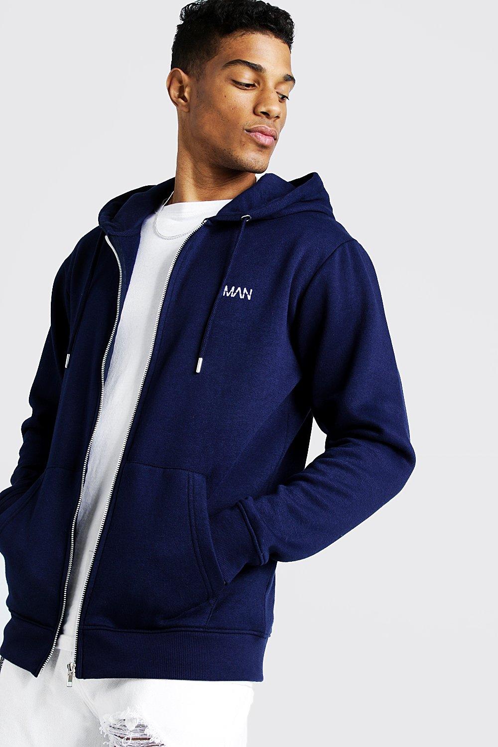 

Оригинальный худи MAN на молнии, Navy
