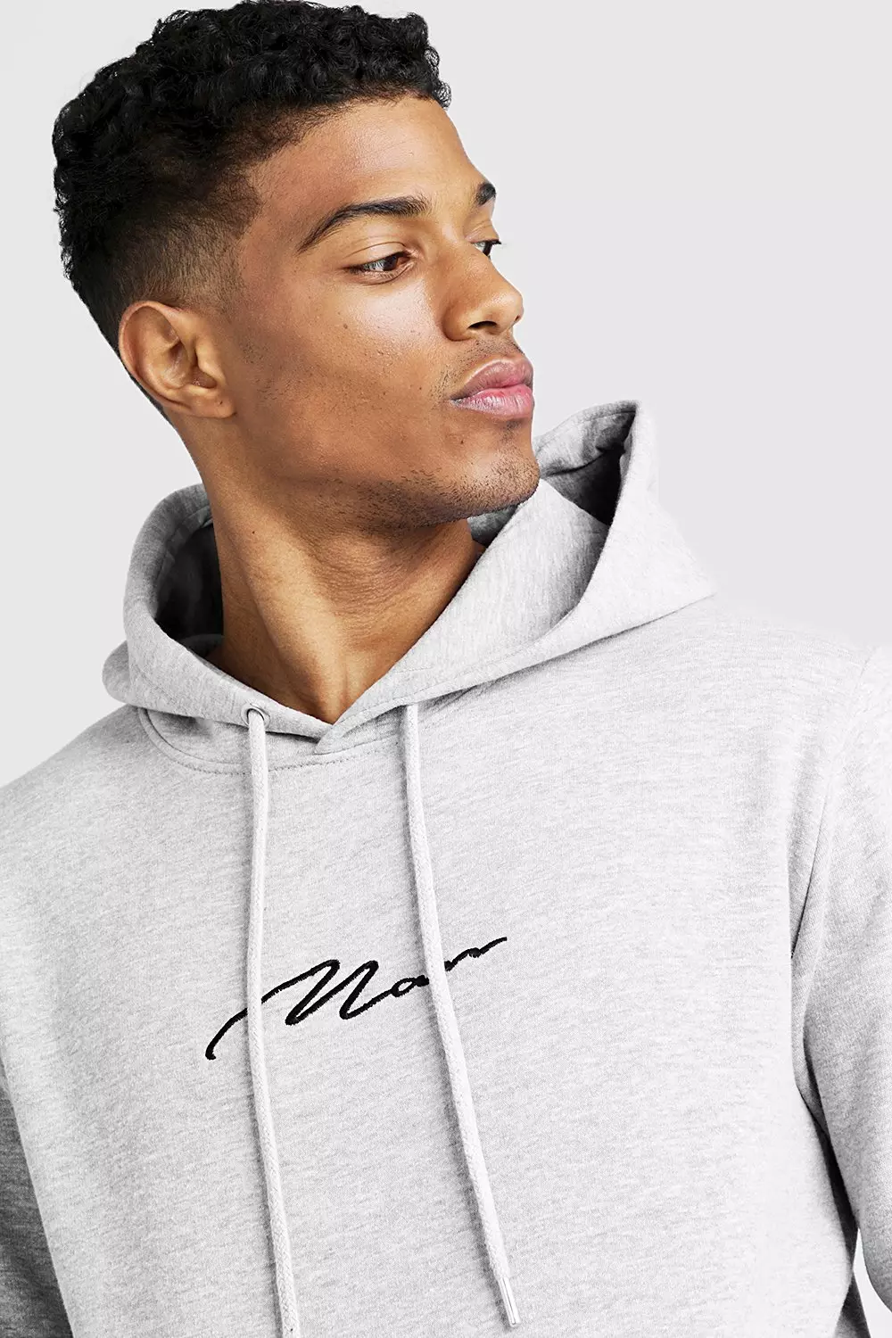 MAN Signature Oversized Over the head Hoodie boohooMAN USA