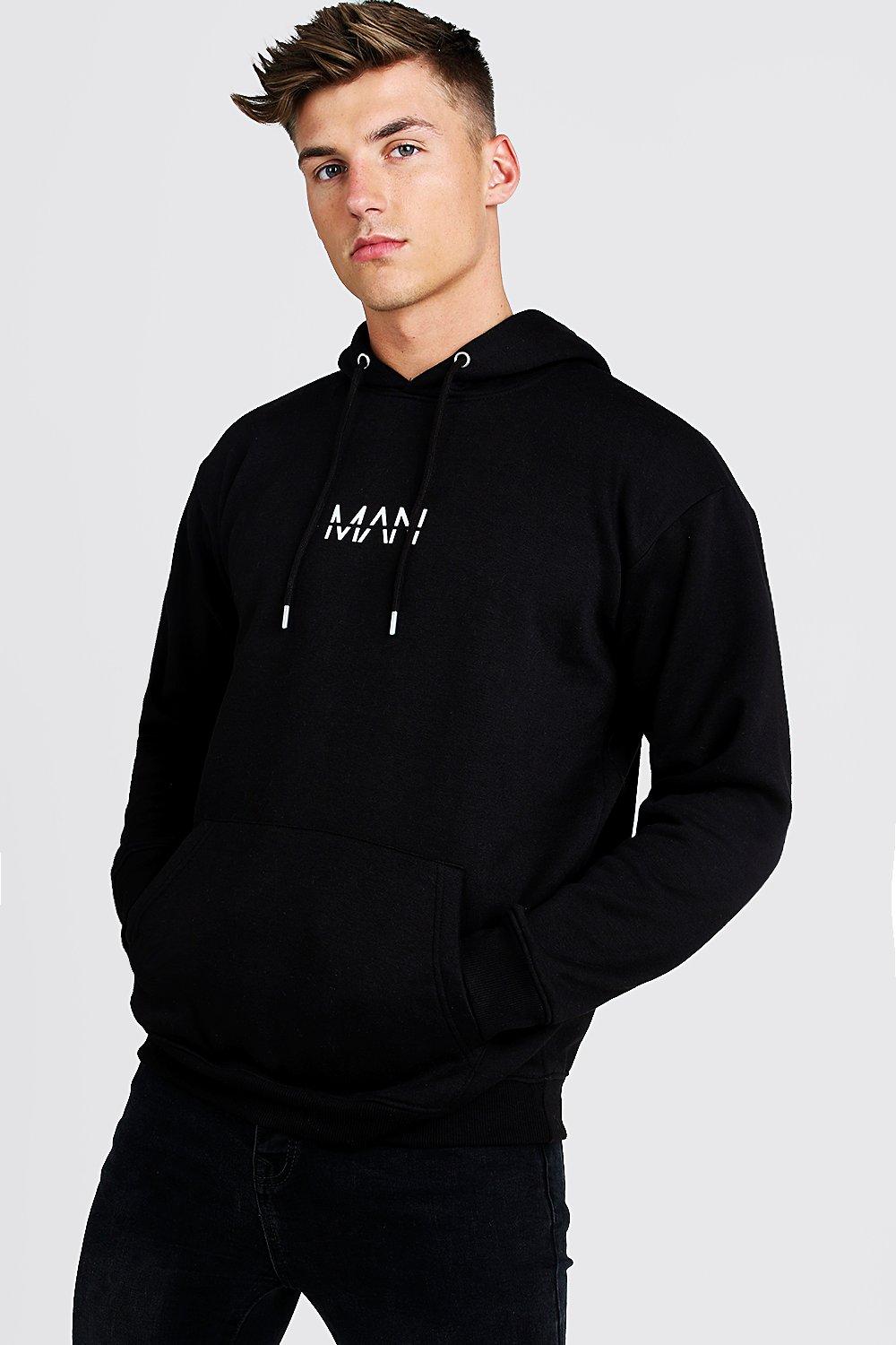 black loose hoodie