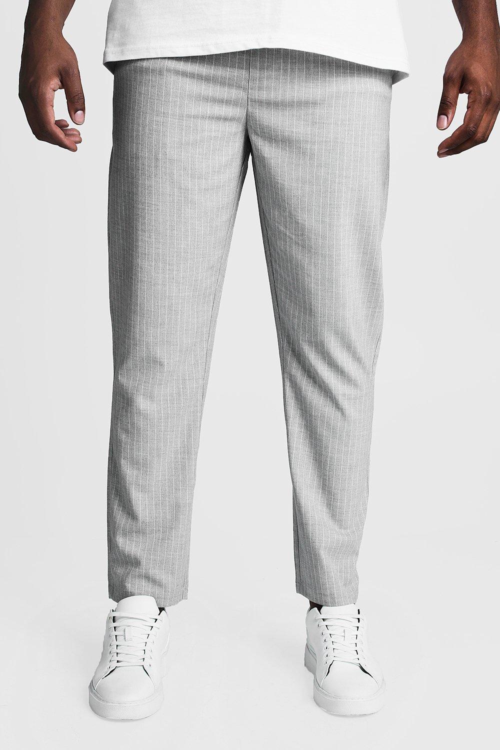 grey pinstripe joggers