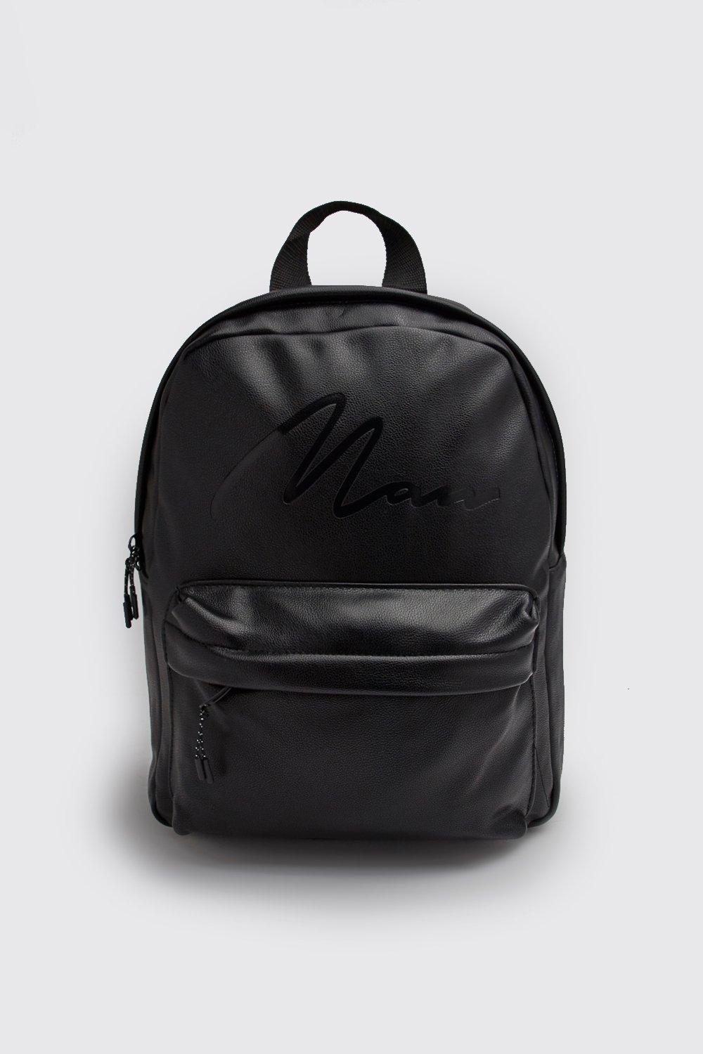 

Рюкзак MAN из тисненой искусственной кожи, Black