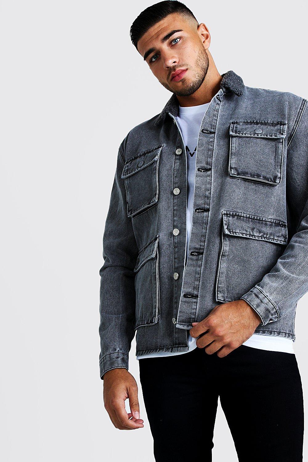 gray denim jacket mens