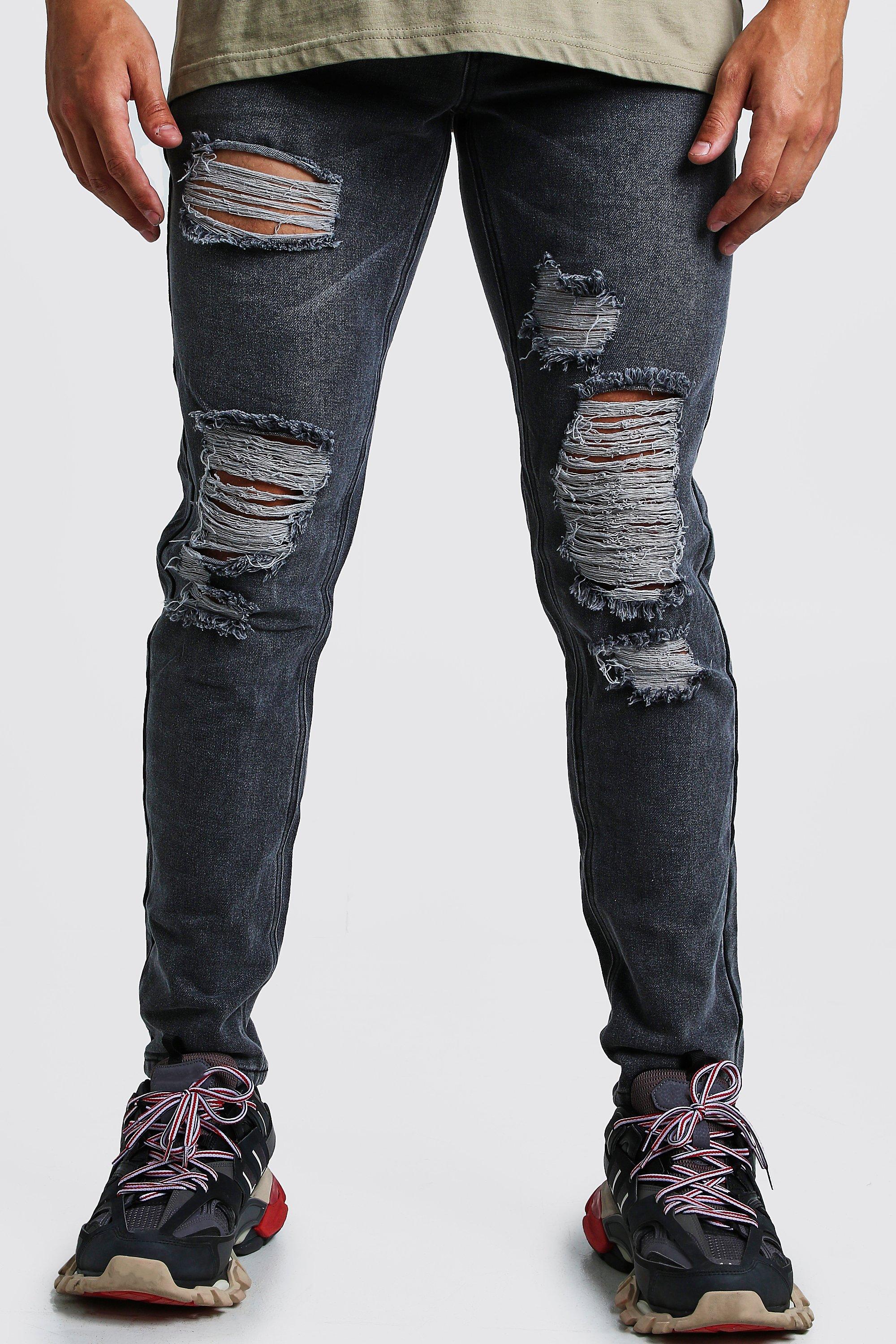 boohooman grey jeans